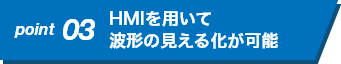 HMIを用いて波形の見える化が可能